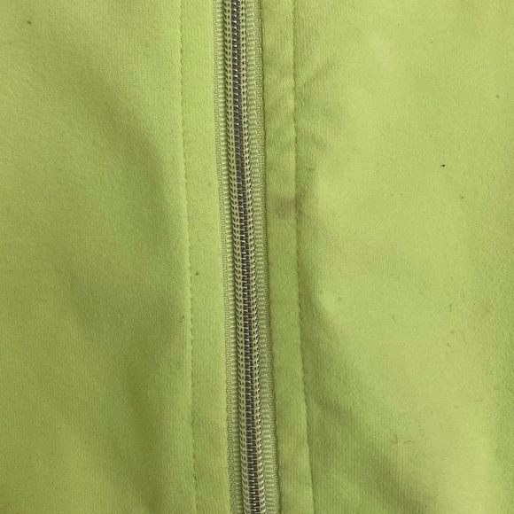 Calvin Klein Scrunched Lime Green Zip Up Sweatshirt - Picture 9 of 16